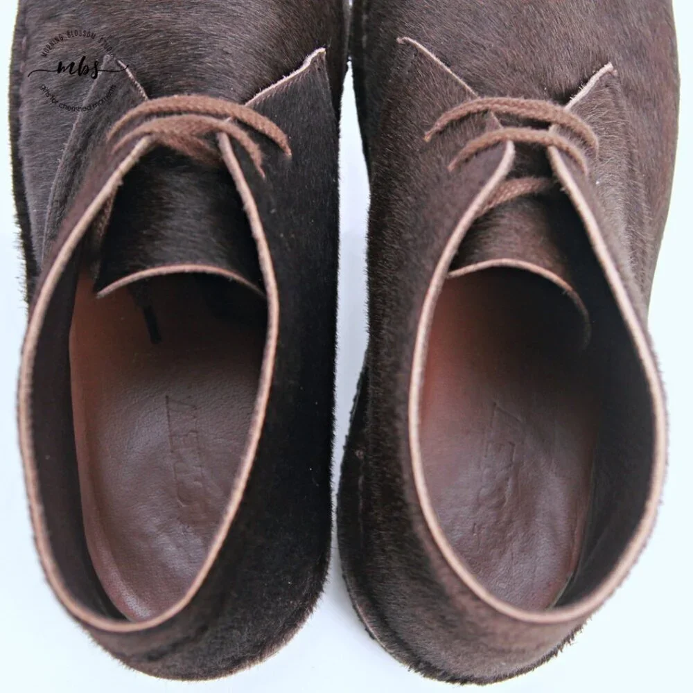 J. Crew Macalister Pony Hair Desert‎ Boots Made In Italy Brown Men 11.5*
